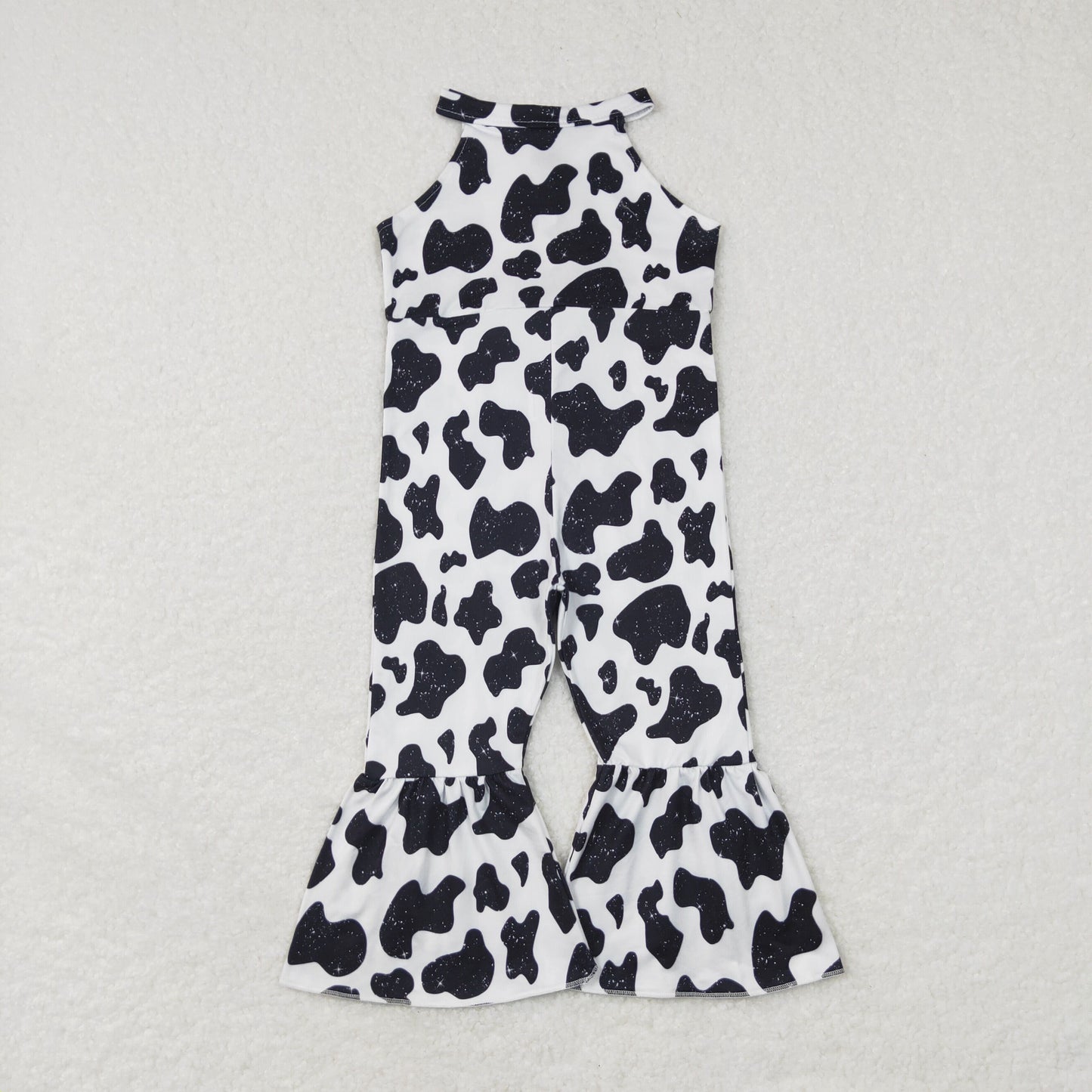 SR0444 Baby Girl Cow Print Western Jumpsuit
