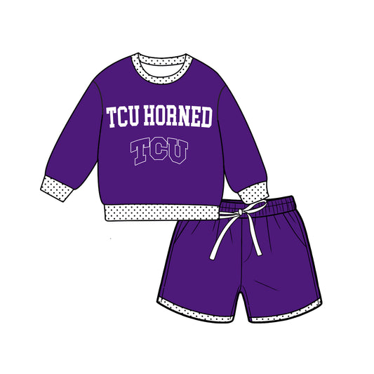 ( Moq 5 ) Baby Girls Kids Long Sleeves Shirt Shorts Team Set Clothes