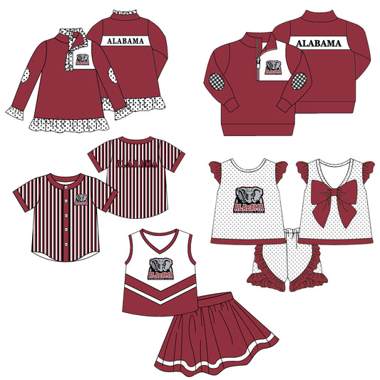 ( Moq 5 Each Style ) Baby Boys Girls Toddler Elephant Sibling Shirts Sets Team Clothing