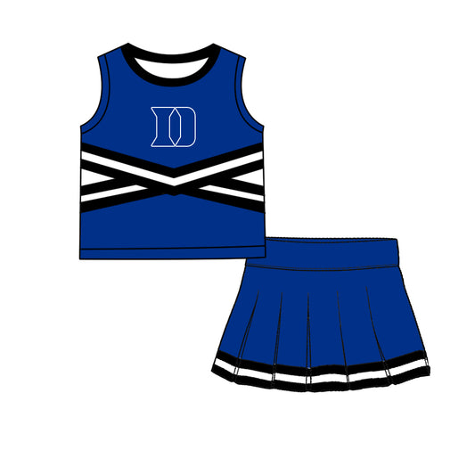 ( Moq 5 ) Baby Girls Kids Sleeveless Vest Skirt Shots Team Set Clothes