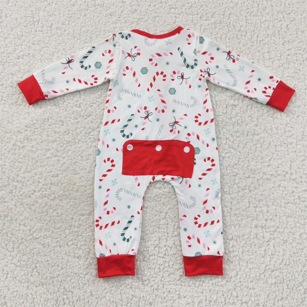 Baby Boy Girl Adult Women Christmas Candy Cane Sibling Family Romper Pajamas Clothes Set RTS