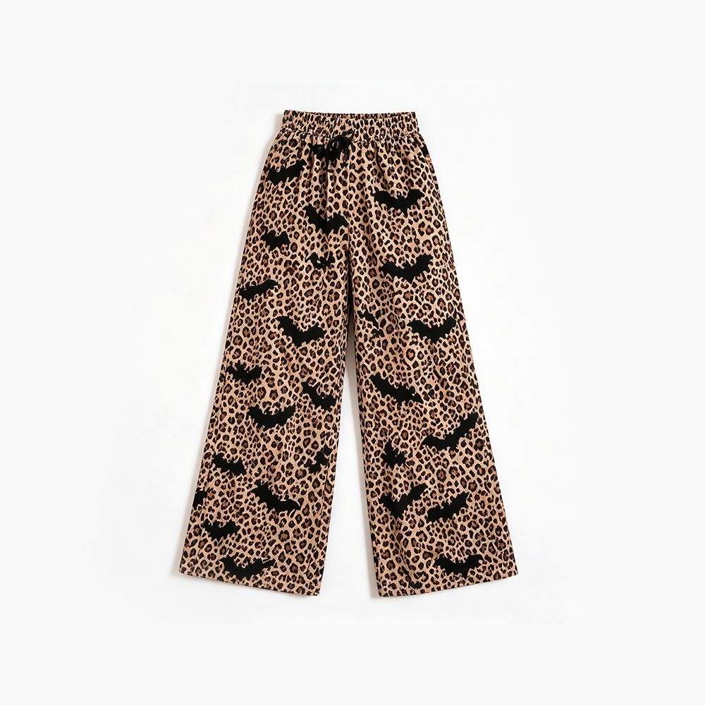 ( Moq 5 ) Baby Girls Kids Halloween Bats Leopard Pants Bottoms Clothes