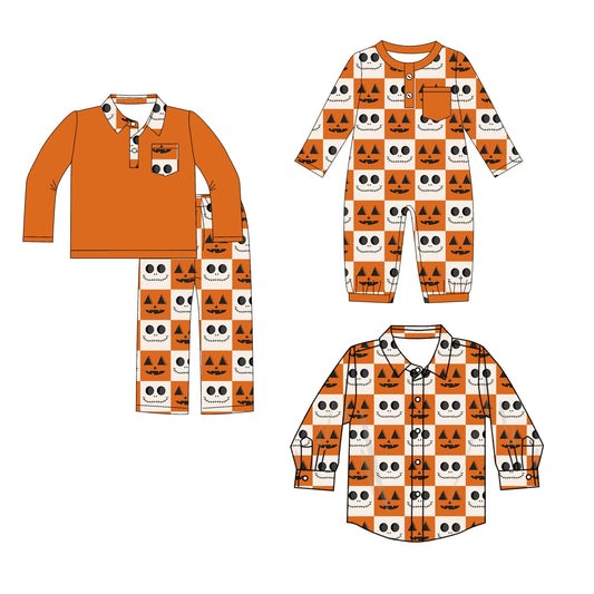 ( Moq 5 Each Style ) Baby Girl Toddler Halloween Ghosts Sibling Romper Shirt Set
