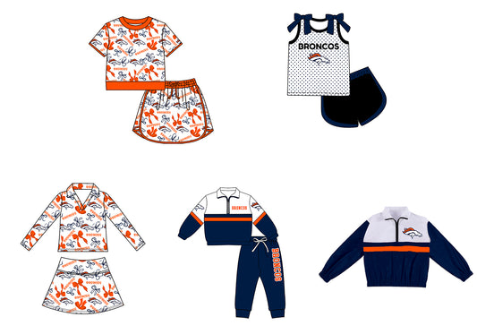 ( Moq 5 Each Style ) Sibling Baby Girls Kids Bows Team Shirt Sets Clothes