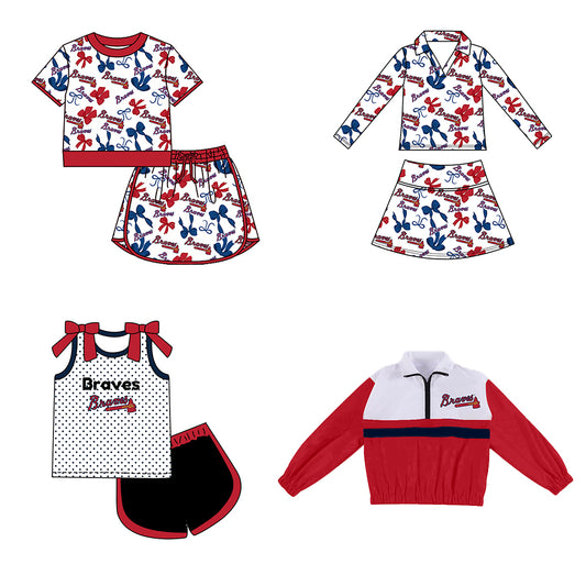 ( Moq 5 Each Style ) Sibling Baby Girls Kids Bows Team Shirt Sets Clothes