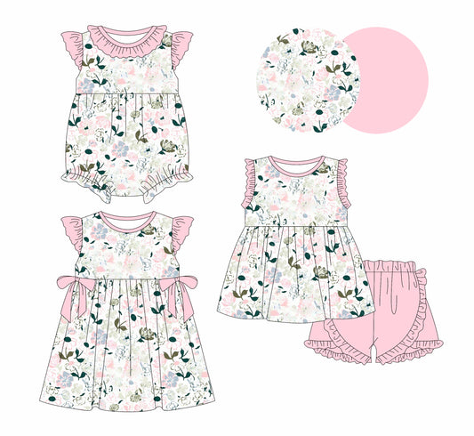 Baby Girl Flower Sibling Romper Dress Set ( Moq 5 Each Style ) 1.2