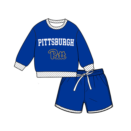 ( Moq 5 ) Baby Girls Kids Long Sleeves Shirt Shorts Team Set Clothes