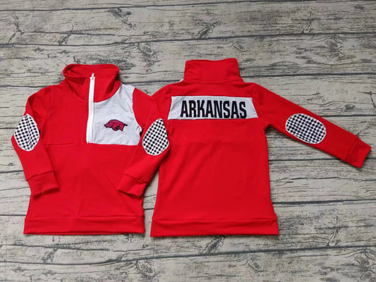 Baby Boy Toddler Red Long Sleeves Pig Team Shirt Tops