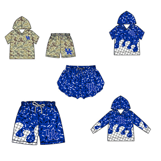 ( Moq 5 Each Style ) Baby Boys Girls Toddler Sibling Blue Shorts Shirts Set Team Drip Sprinkles Clothes