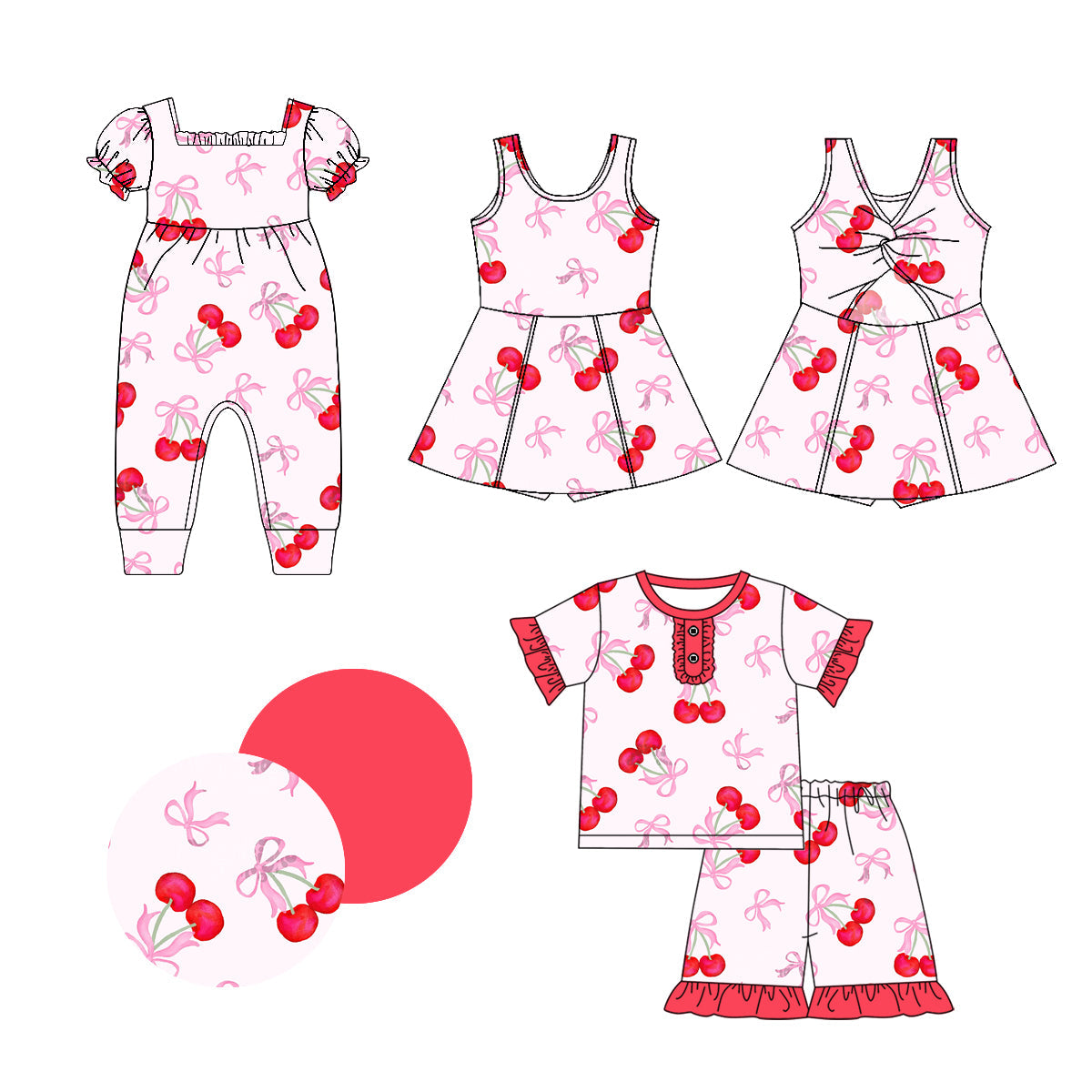 Baby Girl Bows Sibling Dress Romper Set ( Moq 5 Each Style ) 1.4