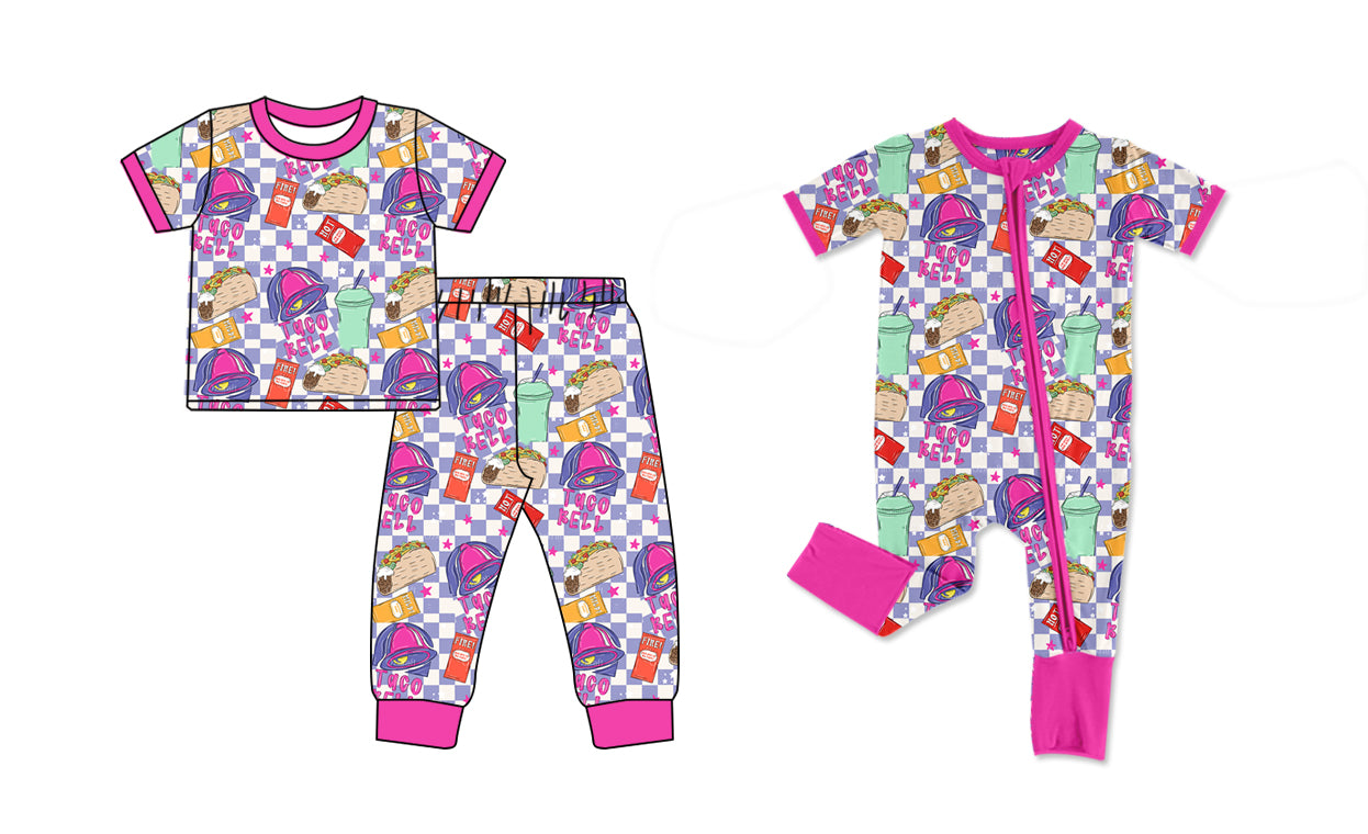 Baby Girl Short Sleeves Shirt Pants Sibling Romper Clothes Set ( Moq 5 Each Design )11.25