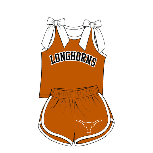 ( Moq 5 ) Sibling Baby Girls Kids Sleeveless Bows Shirt Shorts Team Set Clothes