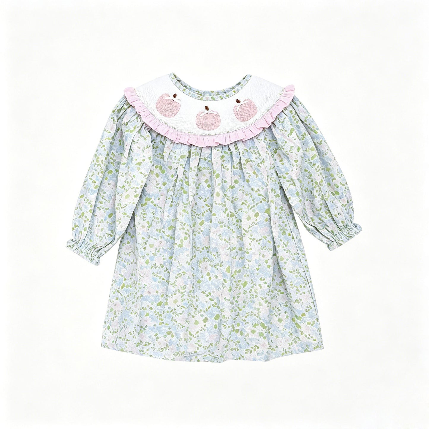 ( Moq 5 ) Preorder Baby Girls Kids Pumpkins Flower Knee Length Fall Dress Clothes