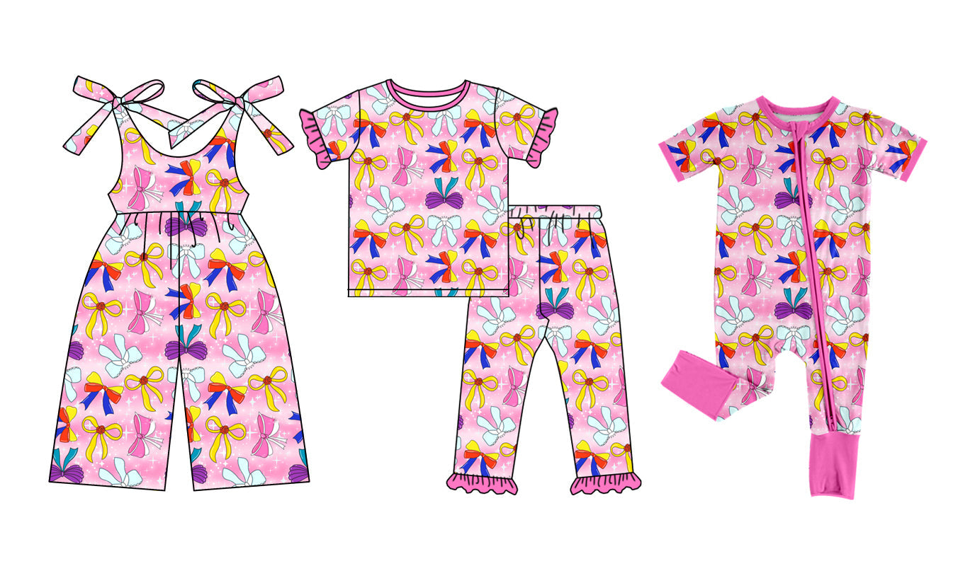 Baby Girl Princess Bows Sibling Romper Jumpsuit Set ( Moq 5 Each Style ) 12.26
