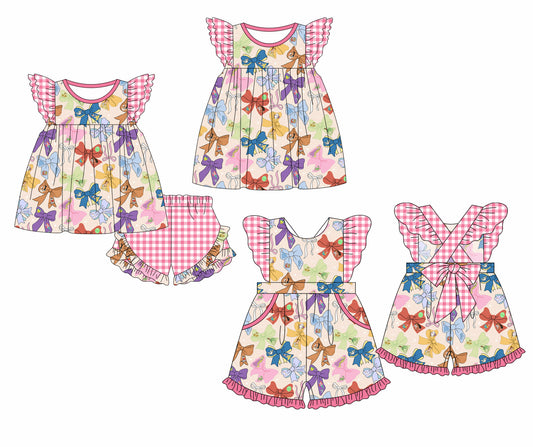 Baby Boy Girl Princess Bows Sibling Dress Clothes Set ( Moq 5 Each style )11.30