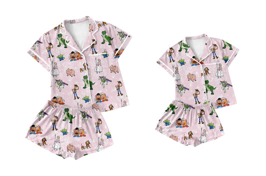 Baby Girl Adult Women Toys Pink Sibling Pajamas Set ( Moq 5 Each Style ) 2.7