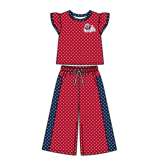 ( Moq 5 ) Baby Girls Kids Short Sleeves Shirt Pants Team Set Clothes