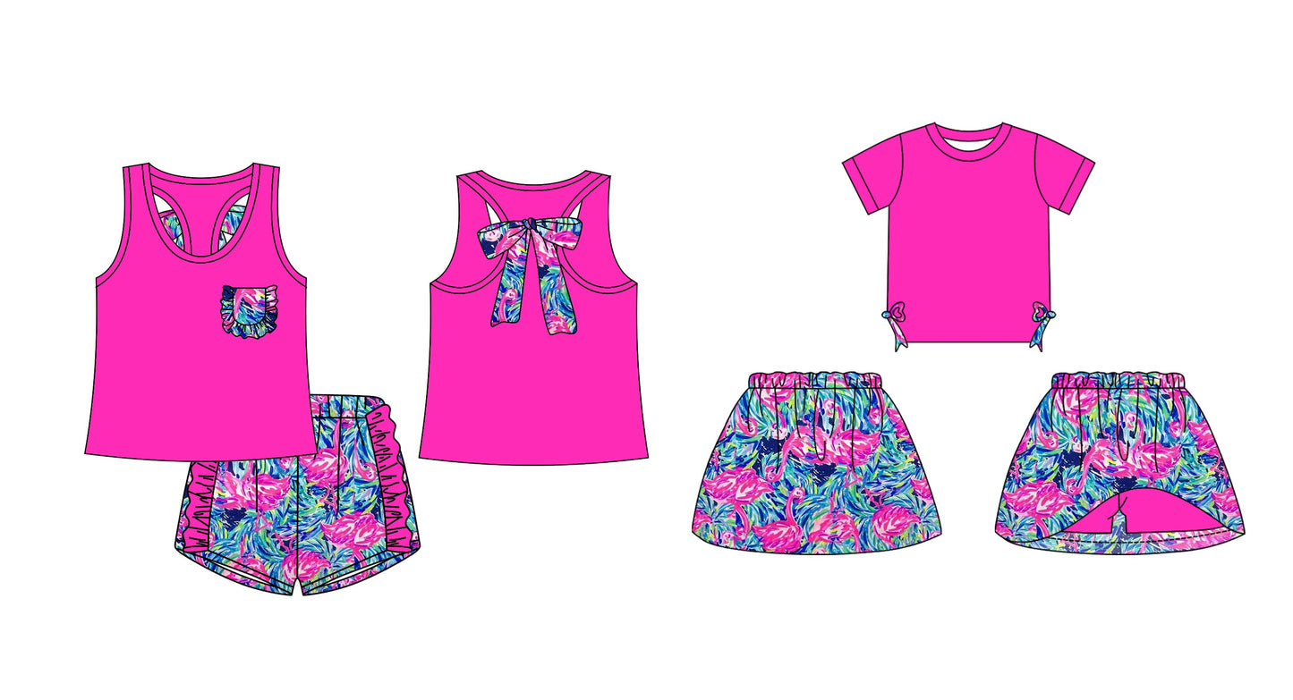 Baby Girl Summer Sibling Pink Set ( Moq 5 Each Design ) 12.14