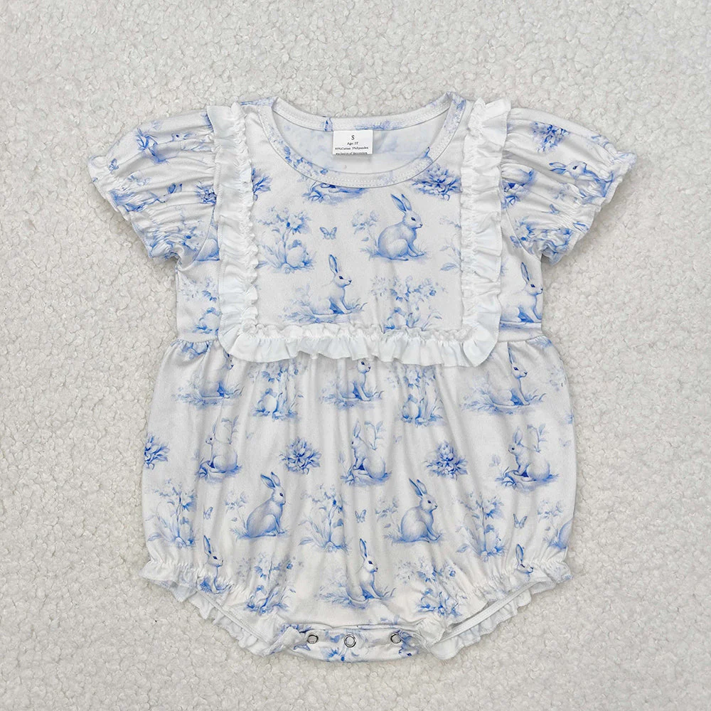 Baby Boy Girl Easter Rabbit Sibling Romper Shirt Dress