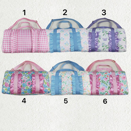 Kids Girl Adult Ruffle Flower Gym Duffle Bag Sibling Bags