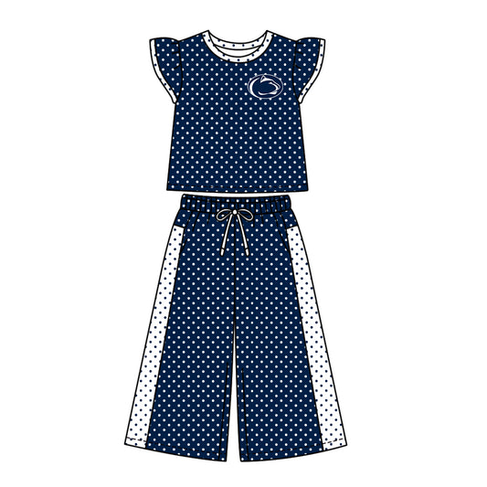 ( Moq 5 ) Baby Girls Kids Short Sleeves Shirt Pants Team Set Clothes