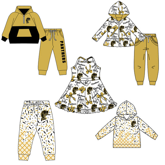 ( Moq 5 each style ) Baby Boy Girl Team Cheer Sibling Shirt Bows Dress Set 8.18