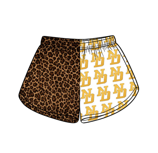 ( Moq 5 ) Baby Girls Kids ND Leopard Team Shorts Summer Clothes