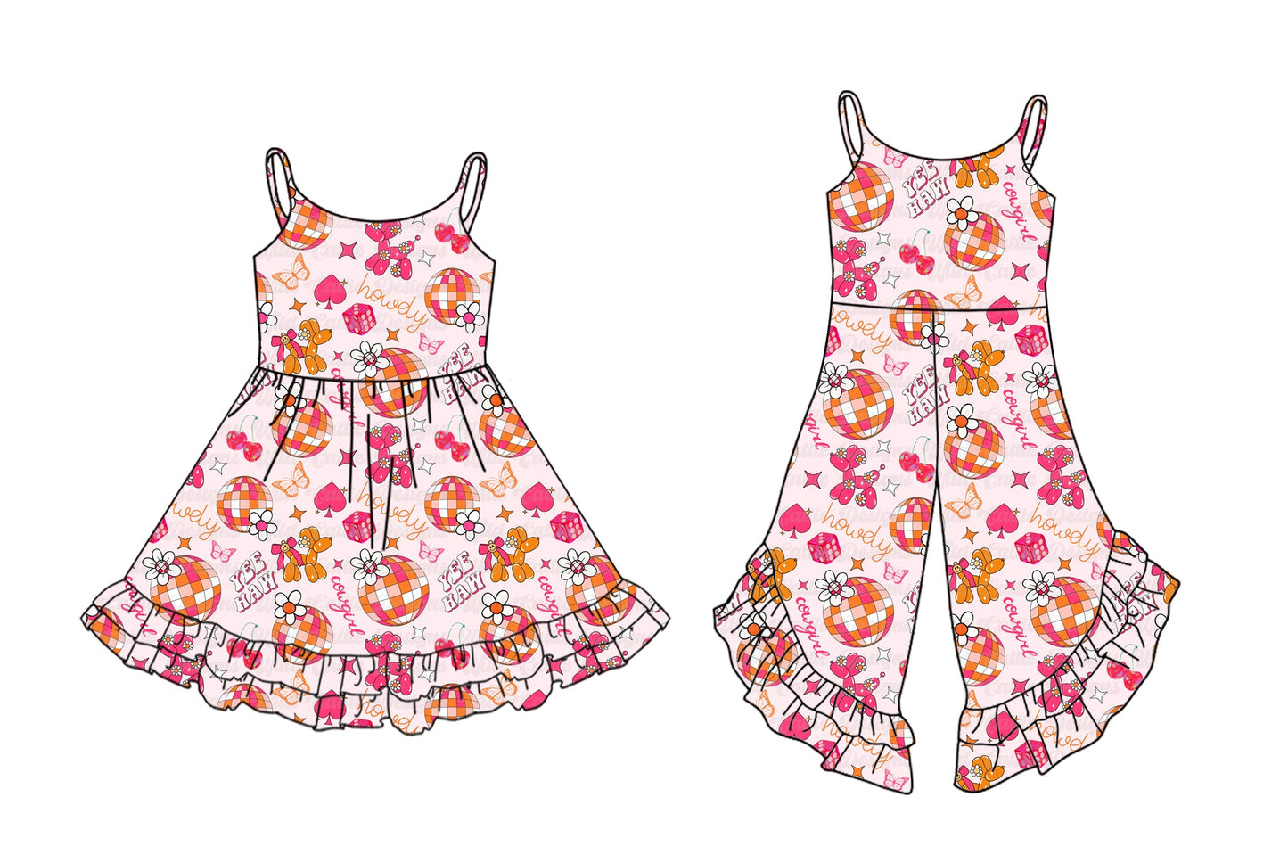 Baby Girl Straps Flower Sibling Dress Jumpsuit ( Moq 5 Each Style ) 4.2