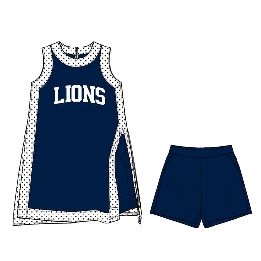 ( Moq 5 ) Baby Girls Kids Sleeveless Team Tops Shorts Team Set Clothes