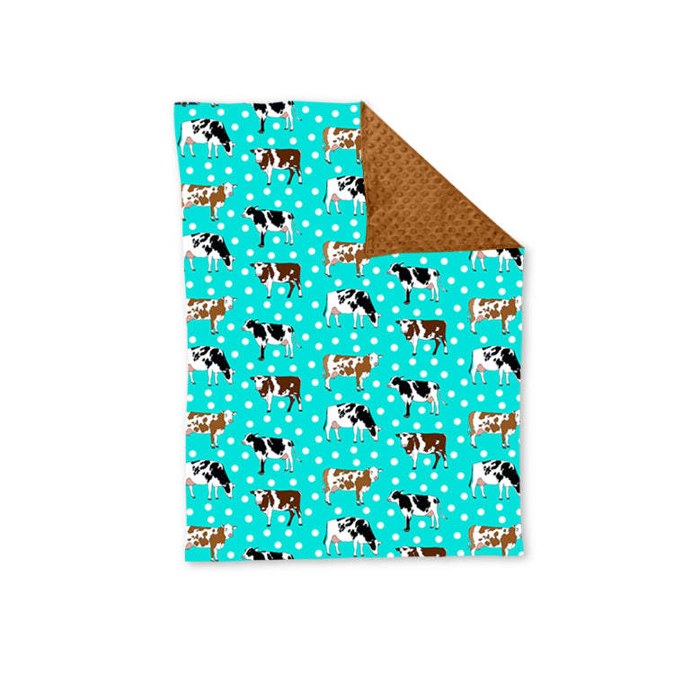 Baby Kids Infant Western Cow Dots Blanket