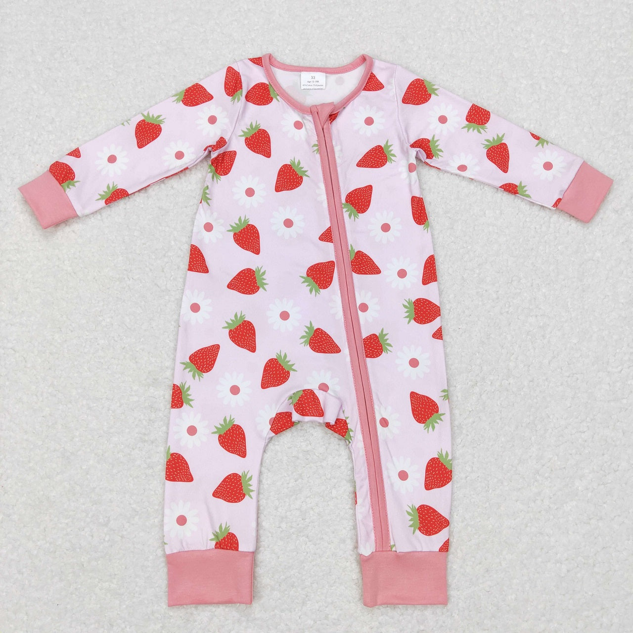 GLP0961 Baby Girl Long Sleeves Strawberry Floral Pants Outfit