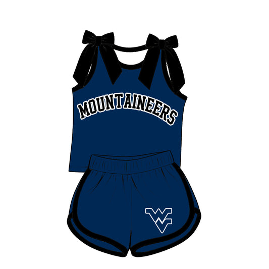 ( Moq 5 ) Sibling Baby Girls Kids Sleeveless Bows Shirt Shorts Team Set Clothes