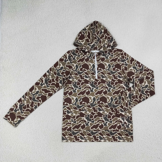 Adult Women Long Sleeves Hoodie Zipper Camo Pullover Shirt Woman Clothes RTS