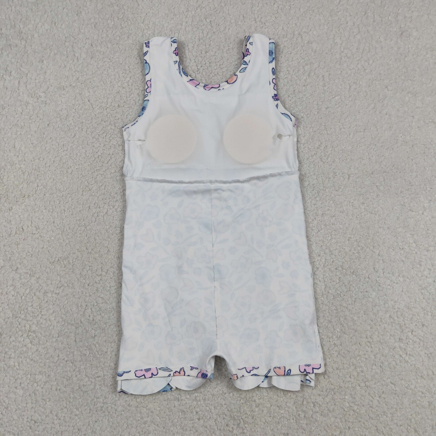 Baby Girls Kids Sleeveless Bows Flower Shorts Scallop Knee Length Dress Yoga Clothes RTS
