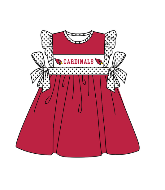 ( Moq 5 ) Baby Girls Toddler Short Sleeves Team Knee Length Ruffle Red Dress