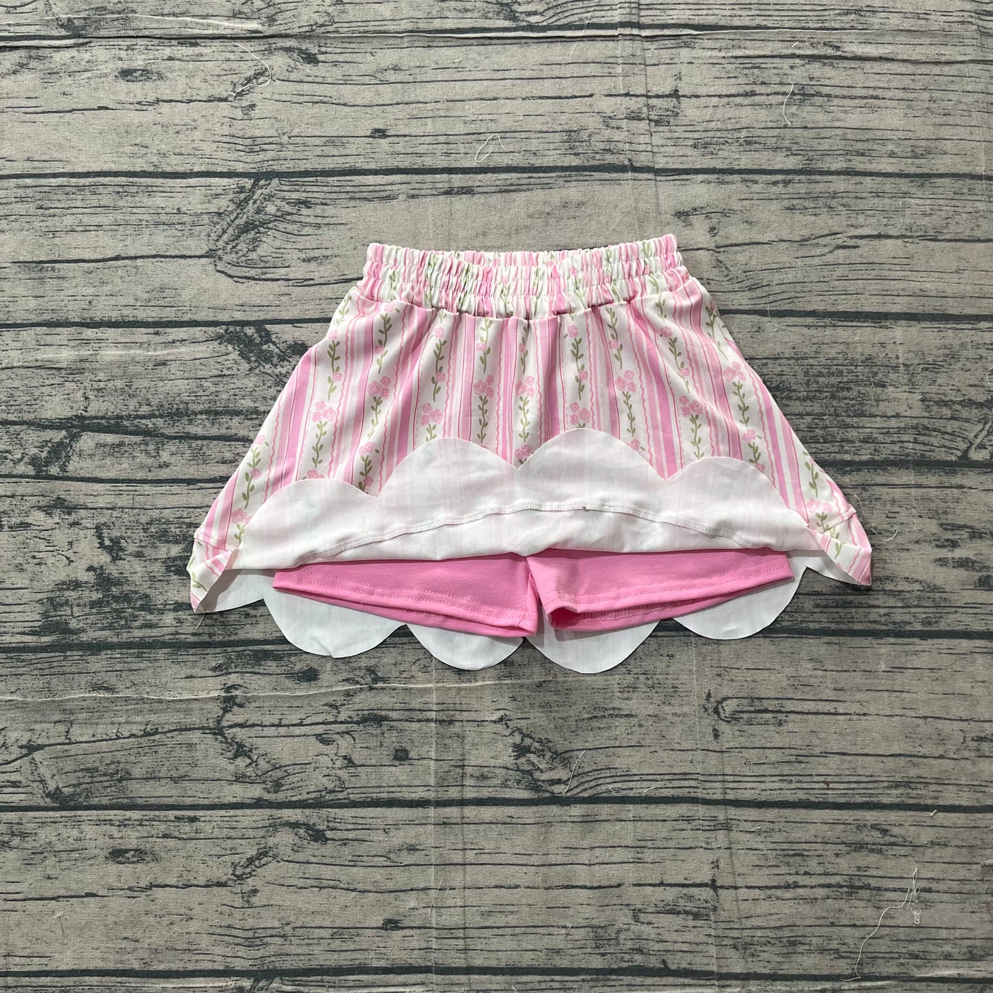 Baby Girls Kids Floral Pink Shorts Skirt Bottom RTS