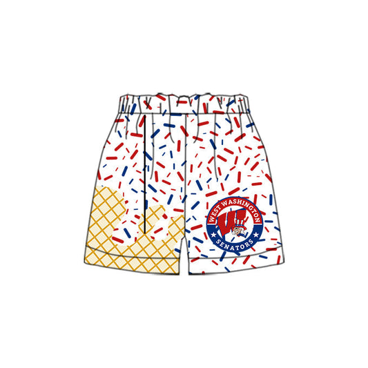 Baby Boy Custom Football W Team Shorts ( Moq 5 )