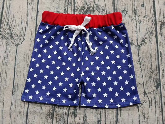 ( Moq 5 ) Baby Boy Summer Stars Blue Shorts Bottoms