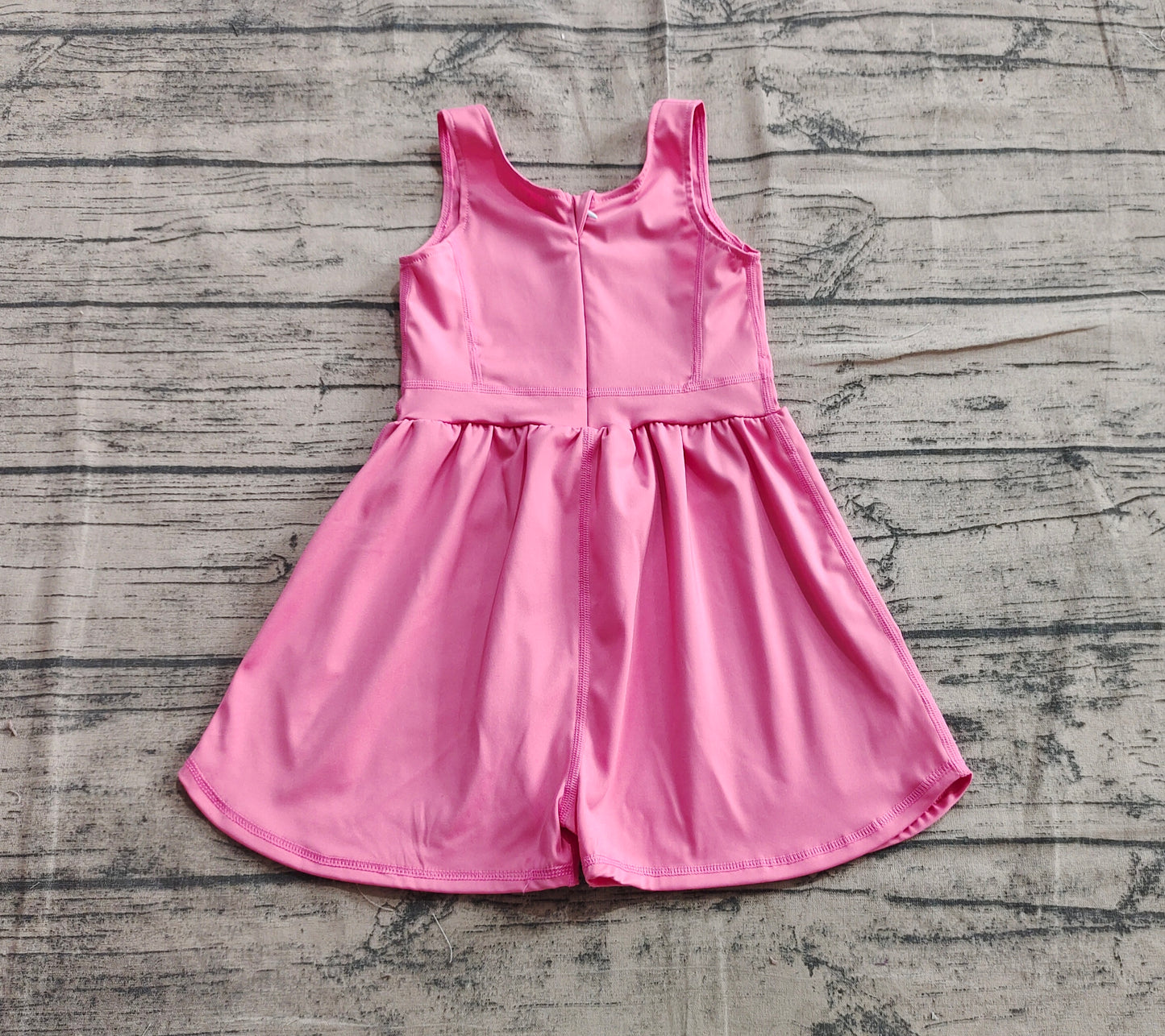 Baby Girl Sleeveless Pink Yoga Active Zipper Jumpsuit RTS