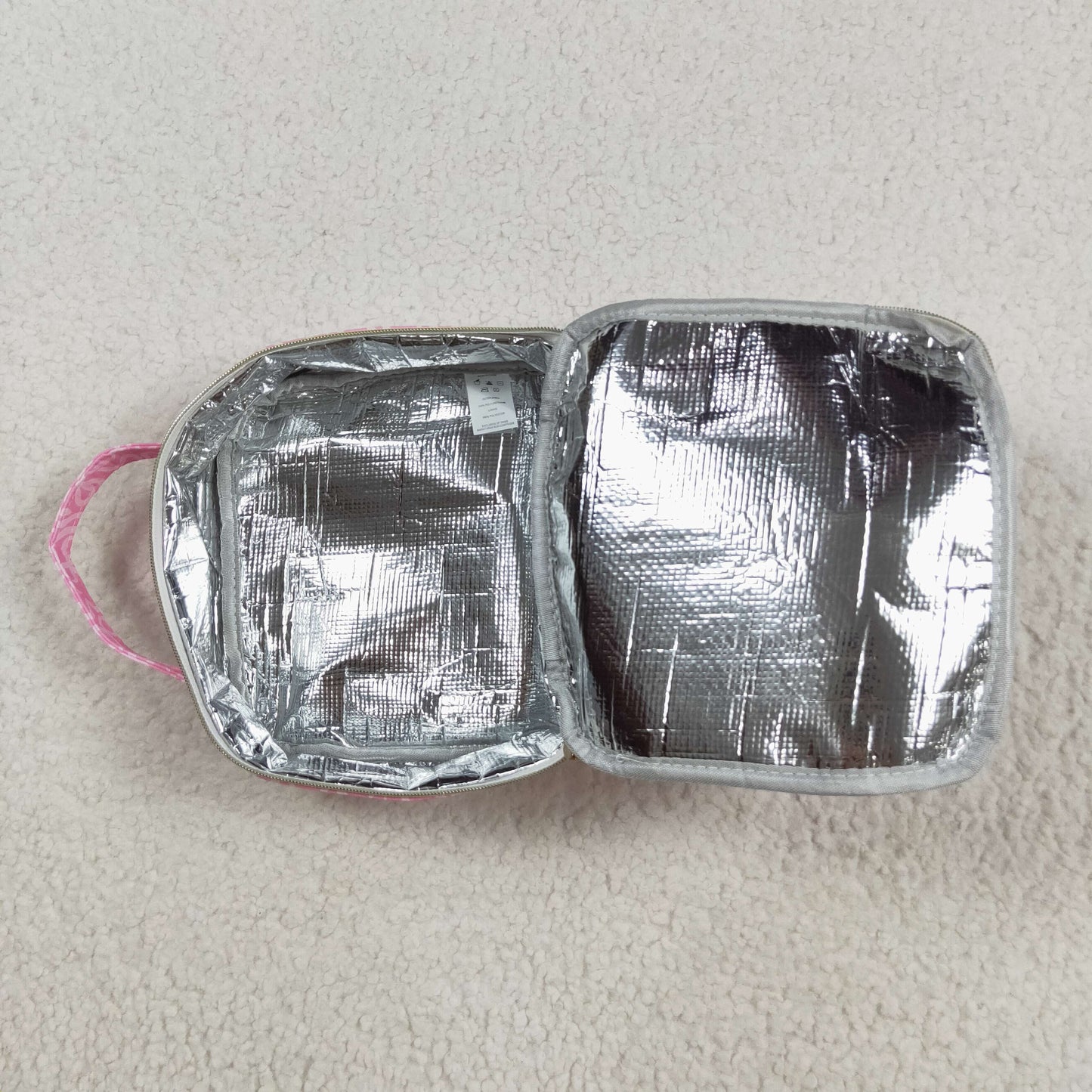 Baby Girl Kids Pink Bows Ruffle Lunch Box Picnic Thermal Bag RTS