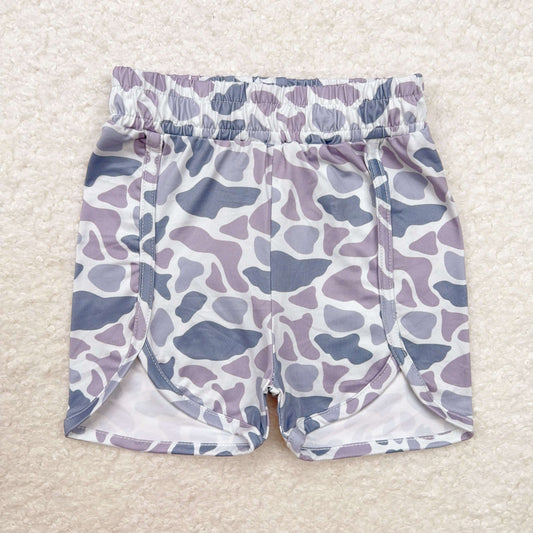 Baby Girl Grey Camo Summer Shorts Bottoms
