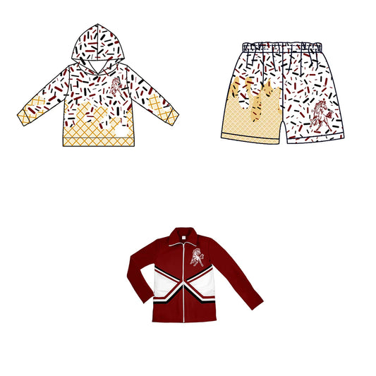 ( Moq 5 each style ) Baby Boy Team Sibling Horse Drip Shorts Shirt 7.22