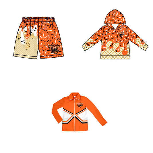 ( Moq 5 each style ) Baby Boy Team Sibling Orange Drip Shorts Shirt 7.24