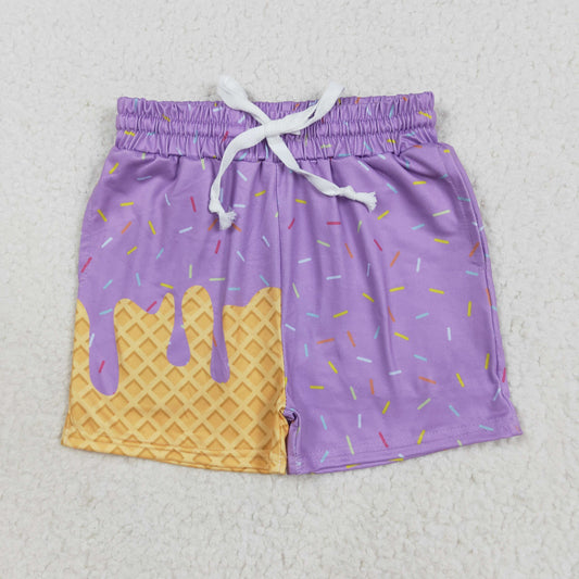 Baby Boy Toddler Plaid Candy Summer Purple Bottom Shorts RTS