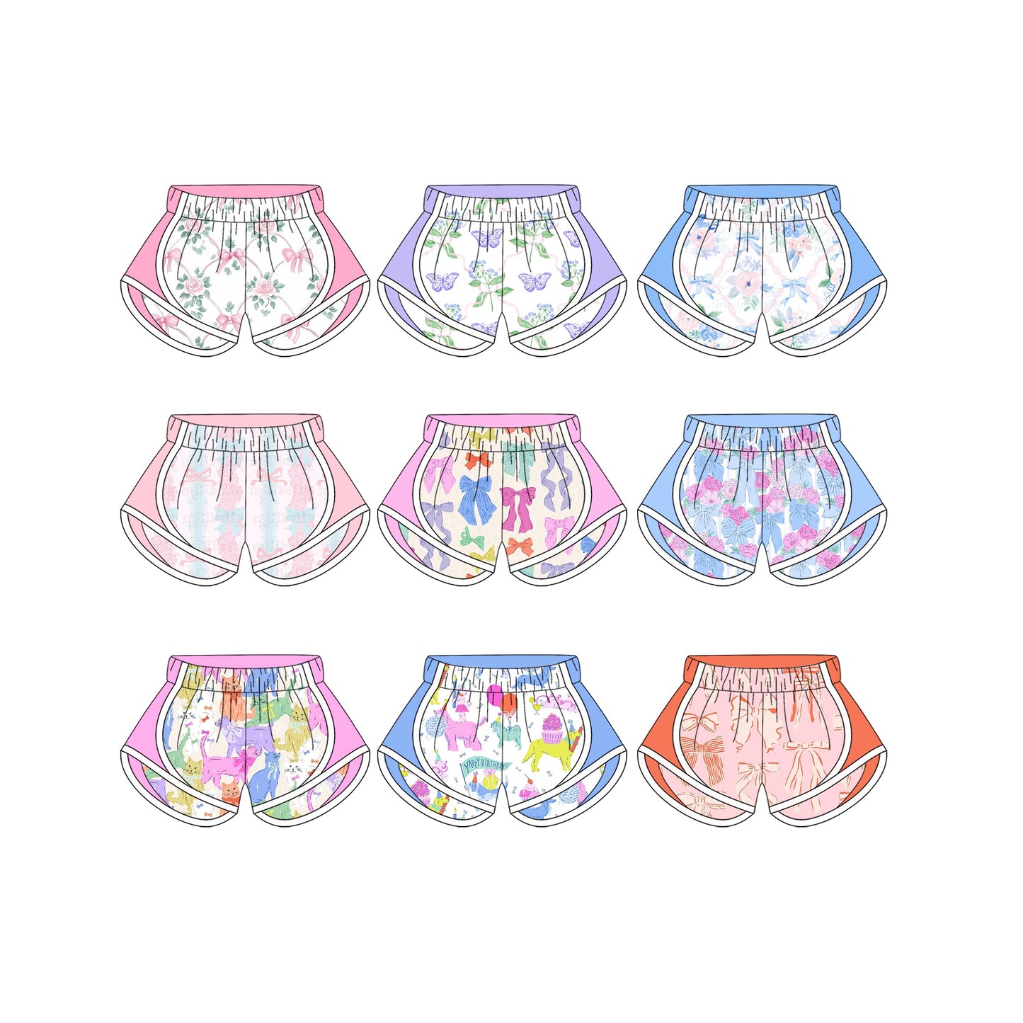 Baby Girl Summer Flower Bows Shorts Bottoms Clothes ( Moq 5 Each Style ) 3.20