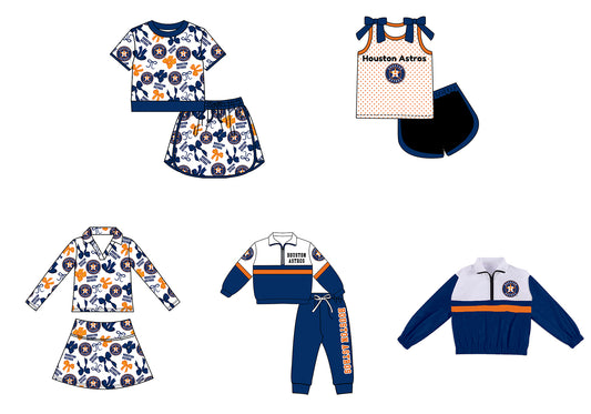 ( Moq 5 Each Style ) Sibling Baby Girls Kids Bows Team Shirt Sets Clothes