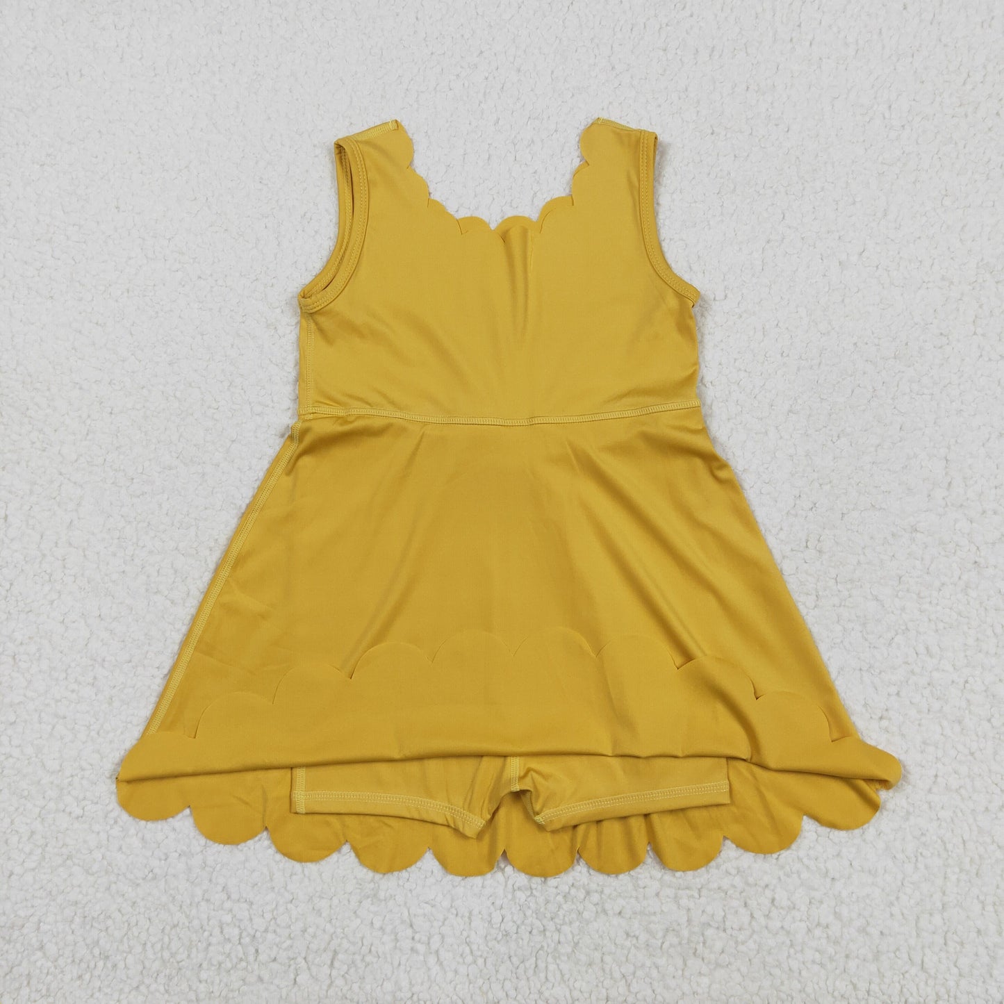 Baby Girl Sleeveless Yellow Yoga Active Knee Length Dress RTS