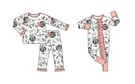 ( Moq 5 Each Style ) Baby Girl Toddler Happy New Year Bows Sibling Romper Set