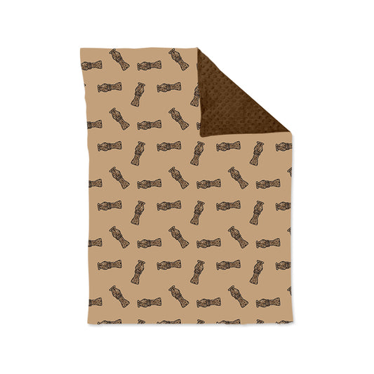 Baby Boy Infant Camo Tools Hunting Brown Blanket