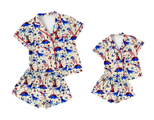 Baby Girl Adult Women Dinosaurs Sibling Bottom Pajamas Set ( Moq 5 Each Style ) 2.25